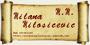 Milana Milošičević vizit kartica